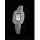 A luxurious watch with an elegant and distinctive design, plated with gold and adorned with zircon stones
